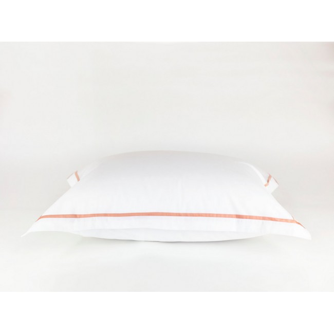 Наволочки "НОБИЛИС" белый с розовой узкой отделкой 50x70 (2шт), GERMAN GRASS