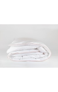 Постельное белье "НОБИЛИС" белый с розовым кантом Евро 200x220, GERMAN GRASS