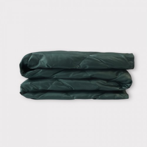 Дорожный плед-пончо пуховый темно-зеленый 130x170, GERMAN GRASS