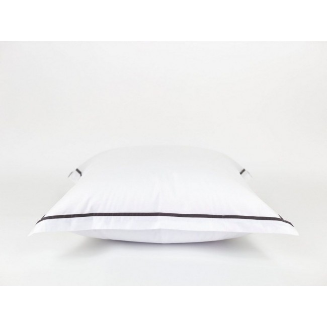 Наволочки "НОБИЛИС" белый с серой узкой отделкой 70x70 (2шт), GERMAN GRASS