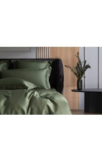 Постельное белье хлопок "АЛЛЮР" хвойный зеленый Евро