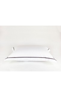 Постельное белье "НОБИЛИС" белый с серой узкой отделкой Семейный, GERMAN GRASS