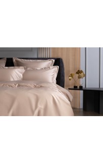 Простыня на резинке хлопок "АЛЛЮР" розовый нюд 180x200x40, GERMAN GRASS