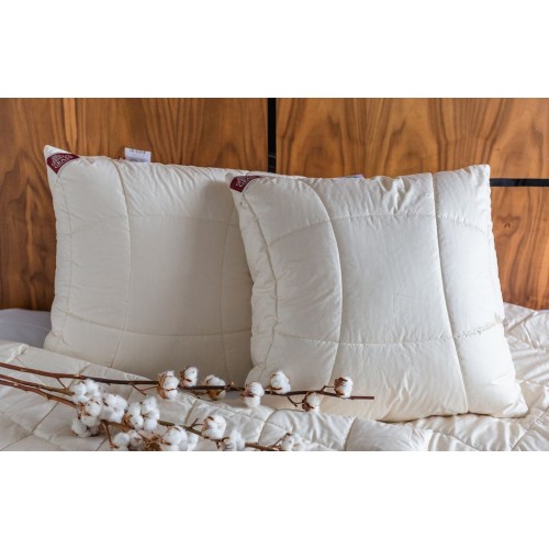 Подушка с органическим хлопком "ОРИДЖИ" регулируемая 70x70, GERMAN GRASS