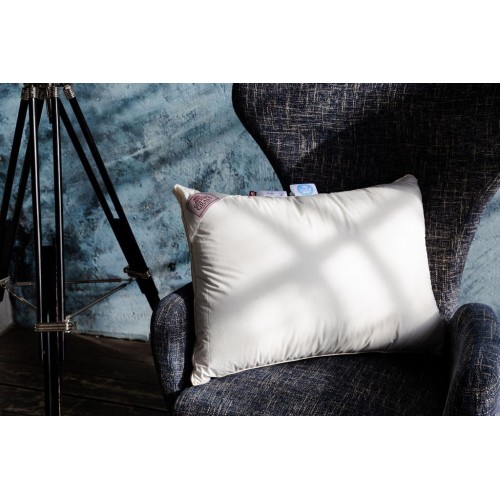 Подушка пуховая "КВИНЕЛЬ" высокая в египетском хлопке, средняя 50x70, GERMAN GRASS