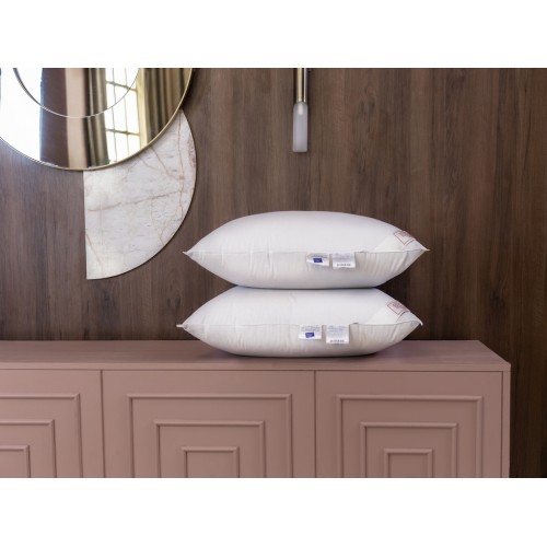 Подушка пуховая "СИЛЬВЕЙН" в хлопковом мако-сатине средняя 50x70, GERMAN GRASS