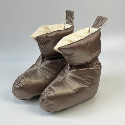 Сапожки-носочки пуховые молочный шоколад 36-39 р., GERMAN GRASS