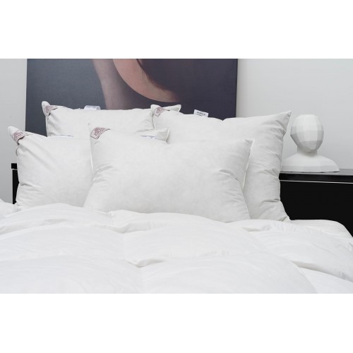 Подушка пух перо "ПРАЙМ" в 100% хлопке средняя 50x70