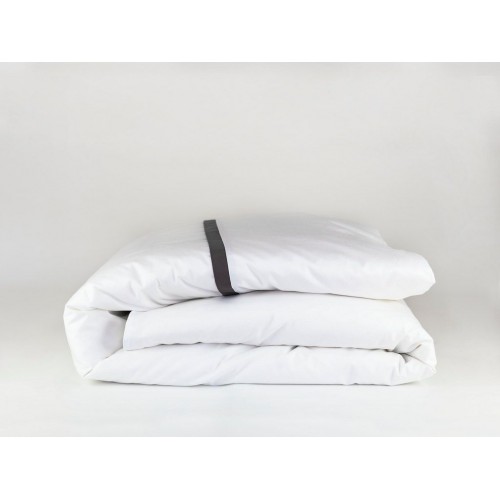 Пододеяльник "НОБИЛИС" белый с серой отделкой 150x200, GERMAN GRASS