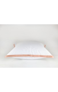 Постельное белье "НОБИЛИС" белый с розовой отделкой Евро 200x200, GERMAN GRASS