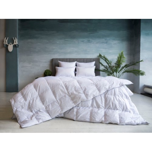 FDN-02232 Одеяло пуховое "ГРЕЙС" в 100% хлопке всесезонное 155x200, GERMAN GRASS