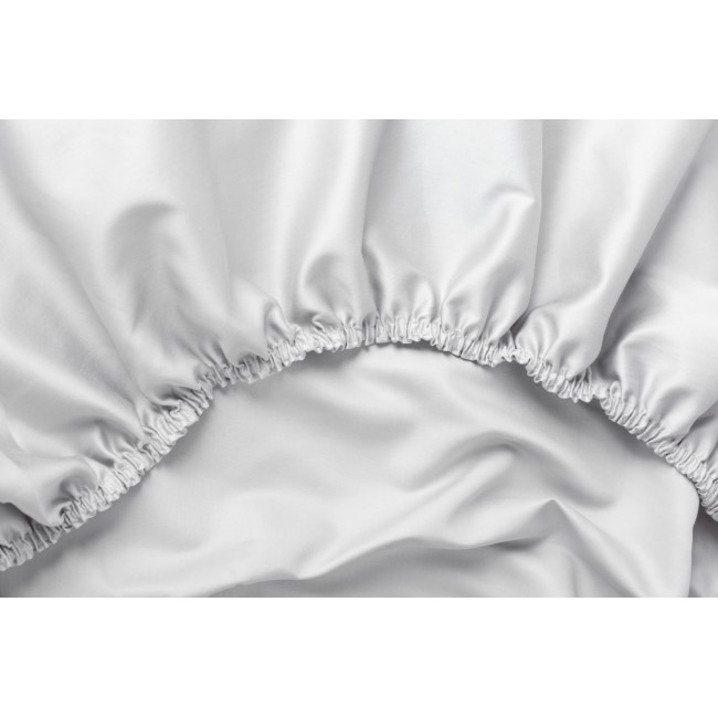 Простыня на резинке хлопок "АЛЛЮР" пепельный серый 140x200x40, GERMAN GRASS