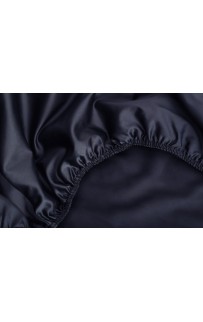 Простыня на резинке хлопок "АЛЛЮР" черный оникс 180x200x40, GERMAN GRASS