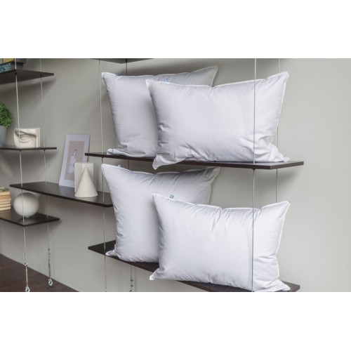 Подушка пух перо "3 ЗВЕЗДЫ" в 100% хлопке упругая 45x45, GERMAN GRASS