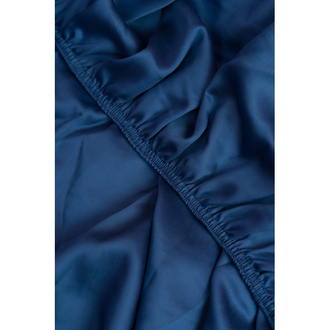 Простыня на резинке тенсель "БРИЛЛИАНТ" синий 180x200x40, GERMAN GRASS