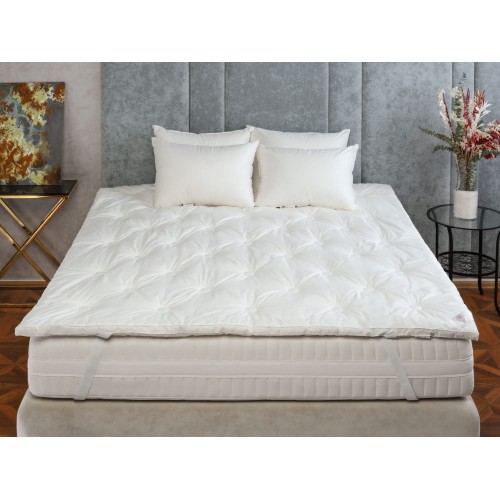 Наматрасник - топпер с шелком "ЛЮКСЕР" всесезонный 90x200, GERMAN GRASS