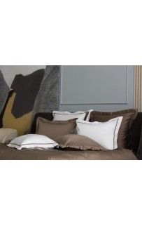 Наволочки с широкой отделкой "АЛЛЮР" альпийский молочный шоколад 70x70 (2шт), GERMAN GRASS