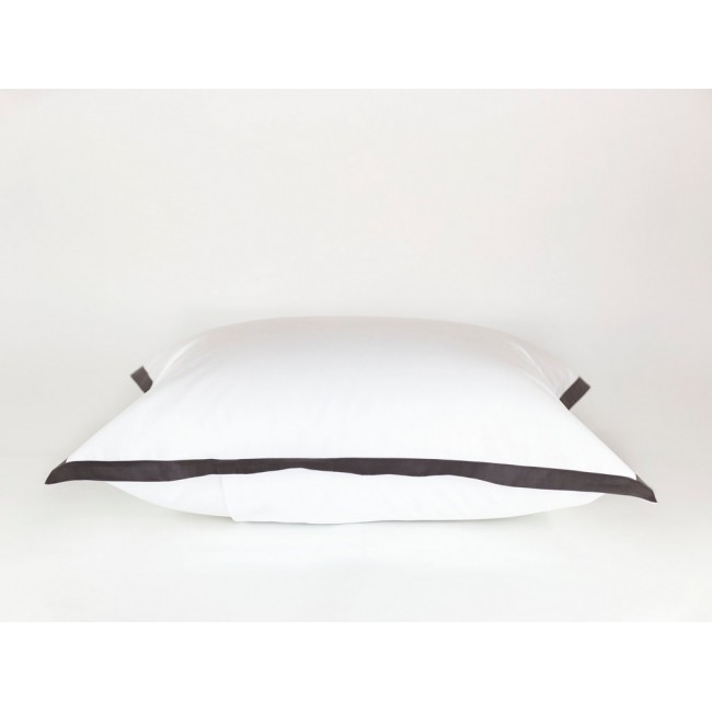 Наволочки "НОБИЛИС" белый с серой отделкой 50x70 (2шт), GERMAN GRASS Наволочки "НОБИЛИС" белый с серой отделкой 50x70 (2шт), GERMAN GRASS