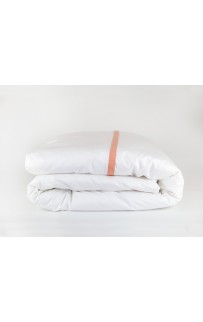 Постельное белье "НОБИЛИС" белый с розовой отделкой Евро 200x200, GERMAN GRASS