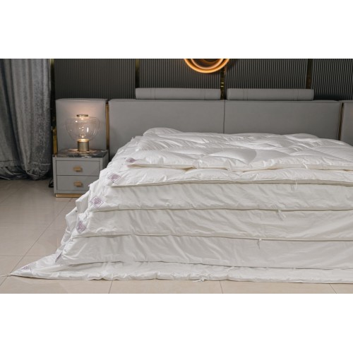 Комплект из 2 одеял "АЛЬЯНС" шелк и наполнитель из эвкалипта 200x200, GERMAN GRASS