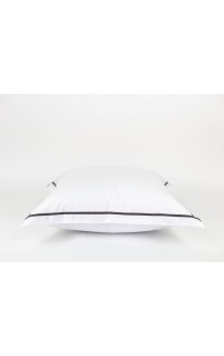 Постельное белье "НОБИЛИС" белый с серой узкой отделкой Семейный, GERMAN GRASS