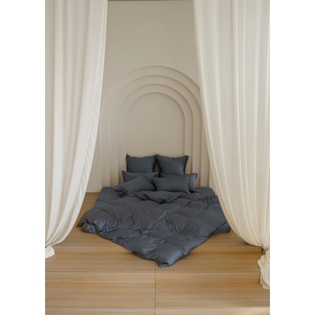 Постельное белье тенсель "БРИЛЛИАНТ" серый Полуторный, GERMAN GRASS