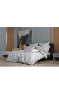 Простыня на резинке хлопок "АЛЛЮР" пепельный серый 140x200x40, GERMAN GRASS