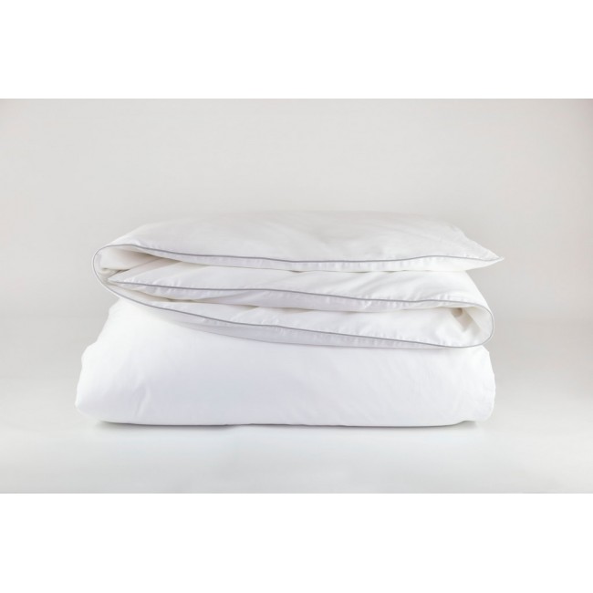 Пододеяльник "НОБИЛИС" белый с жемчужным кантом 200x220, GERMAN GRASS