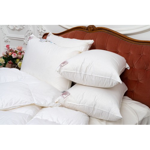 Подушка пуховая "СЕЛЕСТА" в тонком хлопковом сатине, мягкая 50x70, GERMAN GRASS