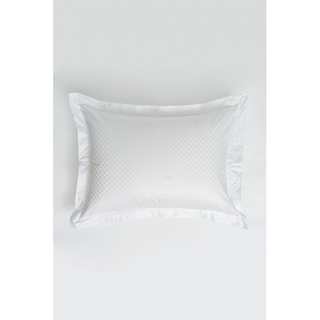 Наволочки "ПАЛЛАДА" белый жаккард. Узор "Клетка" 50x70 (2шт), GERMAN GRASS