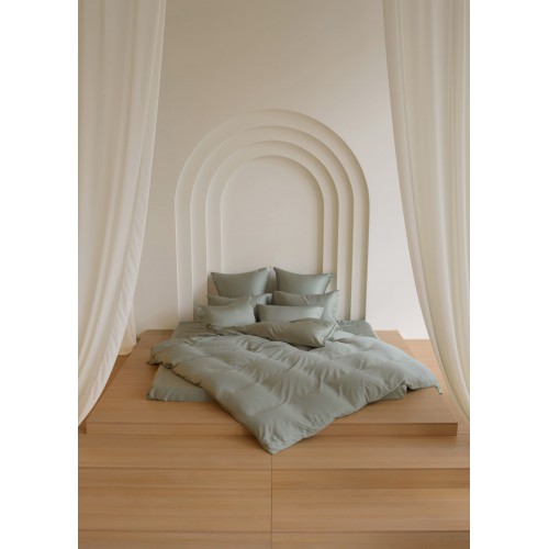 Постельное белье тенсель "БРИЛЛИАНТ" оливковый Евро, GERMAN GRASS