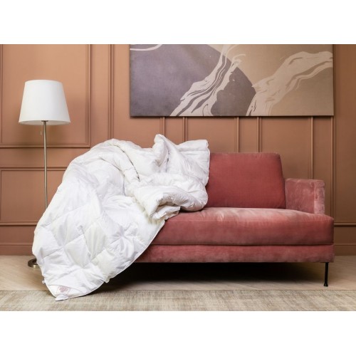 Одеяло пуховое "РОЯЛ" кассетное ручной работы, легкое 240x220, GERMAN GRASS