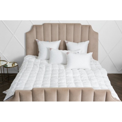 Одеяло пуховое "СИЛЬВЕЙН" в хлопковом мако-сатине легкое 150x200, GERMAN GRASS