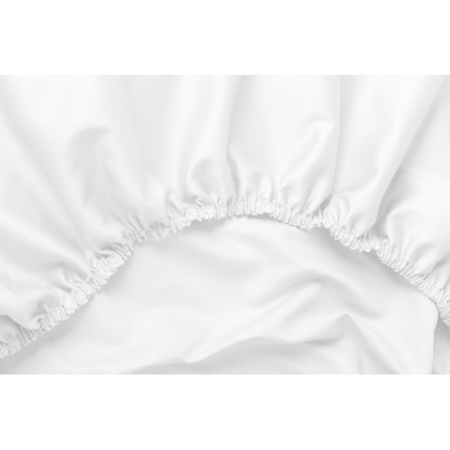 Простыня на резинке хлопок "АЛЛЮР" альпийский белый 180x200x40, GERMAN GRASS