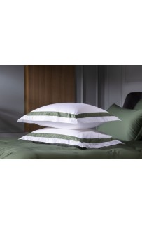 Наволочки с широкой отделкой "АЛЛЮР" альпийский хвойный зеленый 50x70 (2шт)