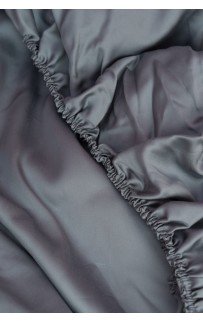 Простыня на резинке тенсель "БРИЛЛИАНТ" серый 200x200x40, GERMAN GRASS