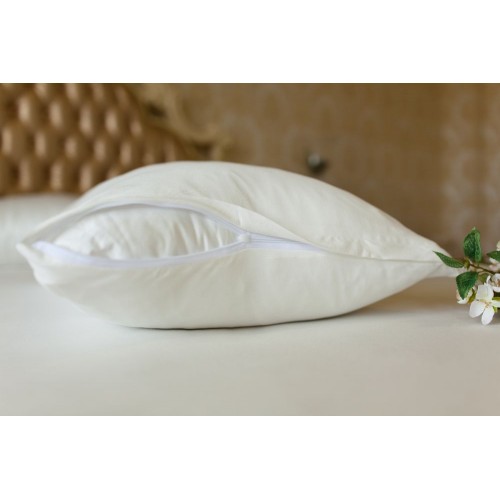 Наволочка трикотажная на молнии "ПАЛЛАДА" 70х70 сливочный (2шт), GERMAN GRASS