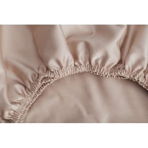 Простыня на резинке хлопок "АЛЛЮР" розовый нюд 160x200x40, GERMAN GRASS