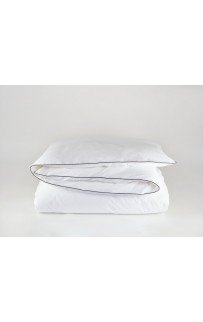Пододеяльник "НОБИЛИС" белый с серым кантом 150x200, GERMAN GRASS