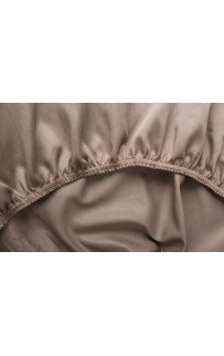 Простыня на резинке хлопок "АЛЛЮР" молочный шоколад 200x200x40, GERMAN GRASS