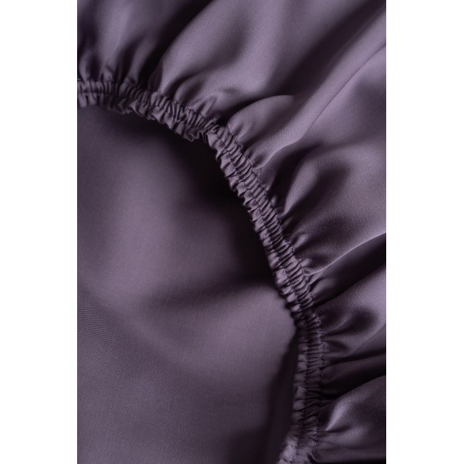 Простыня на резинке тенсель "БРИЛЛИАНТ" фиолетовый 160x200x40, GERMAN GRASS