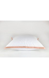 Постельное белье "НОБИЛИС" белый с розовой отделкой Семейный, GERMAN GRASS