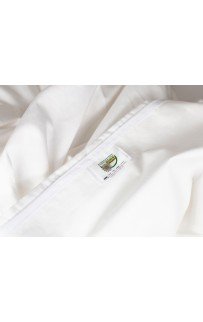 Постельное белье "НОБИЛИС" белый с медовым кантом Евро 200x200, GERMAN GRASS