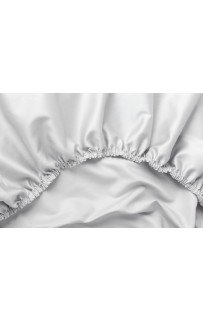 Простыня на резинке хлопок "АЛЛЮР" пепельный серый 160x200x40, GERMAN GRASS