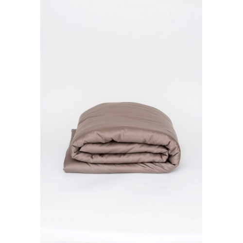 Пододеяльник тенсель "БРИЛЛИАНТ" коричневый 140x205, GERMAN GRASS