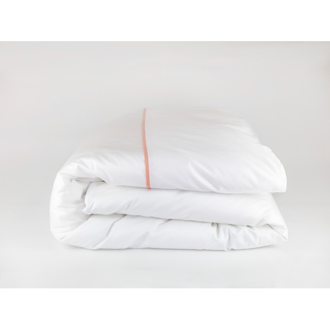 Пододеяльник "НОБИЛИС" белый с розовой узкой отделкой 200x220, GERMAN GRASS Пододеяльник "НОБИЛИС" белый с розовой узкой отделкой 200x220, GERMAN GRASS