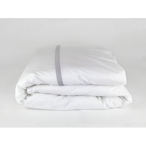 Пододеяльник "НОБИЛИС" белый с жемчужной отделкой 200x200, GERMAN GRASS