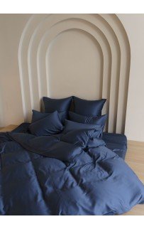 Простыня на резинке тенсель "БРИЛЛИАНТ" синий 160x200x40, GERMAN GRASS