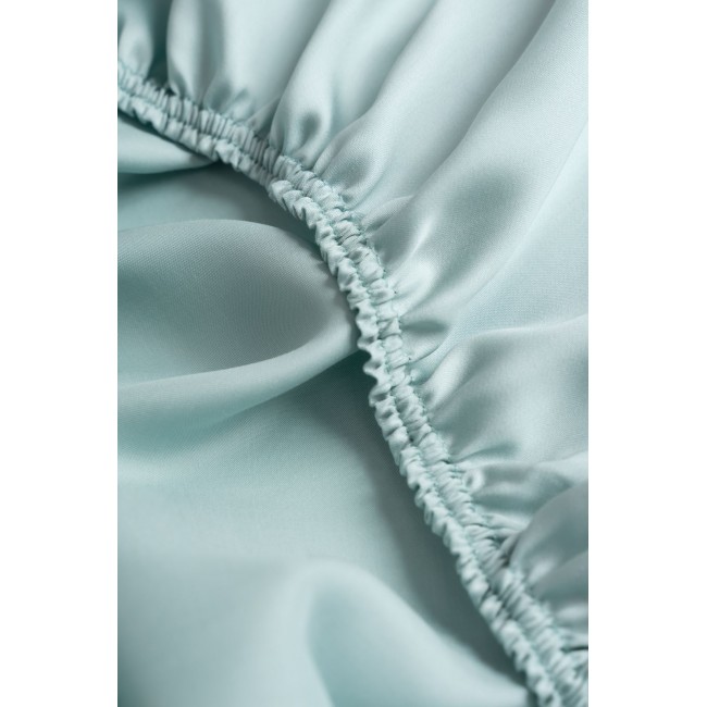 Простыня на резинке тенсель "БРИЛЛИАНТ" бирюзовый 160x200x40, GERMAN GRASS