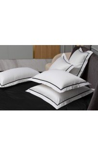 Наволочки с узкой отделкой хлопок "АЛЛЮР" альпийский черный оникс 50x70 (2шт), GERMAN GRASS